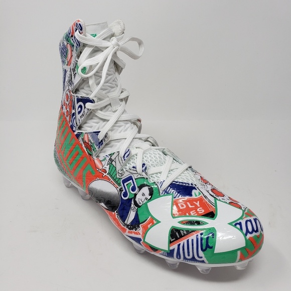 New Under Armour Football Illinois Cleats - Picture 7 of 8